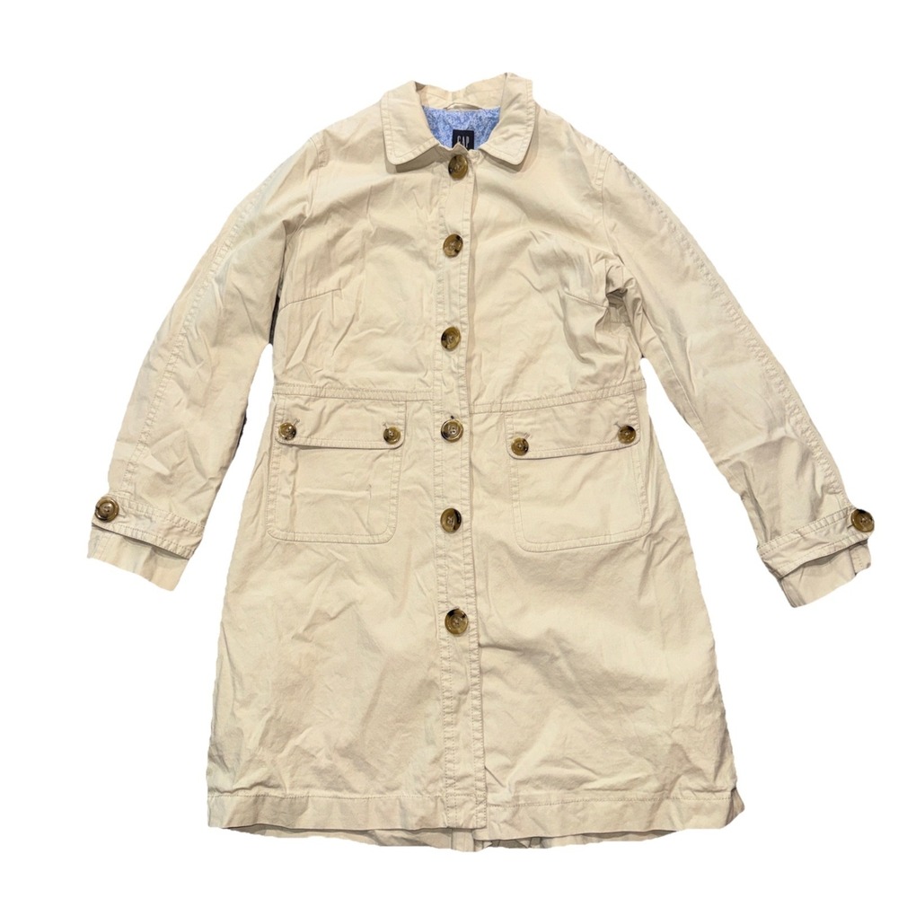 GAP Cream Utility Trench Coat